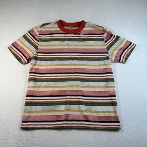Guess Vintage Y2K Originals Shirt Mens Medium Multicolor Stripe Embroidered Logo